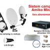 Sistem TV satelit camping cu receptor HD (Amiko Mira)