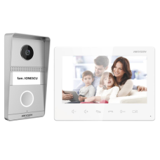KIT VIDEOINTERFON ANALOGIC 7inch, Camera 2MP, Conectare 2 fire - DS-KIS101-P(S)